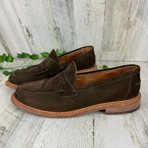 Sanders Edwin Penny Loafer in Mocha Suede size 11
